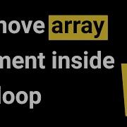 Remove Array Element In For Loop In Javascript