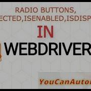 WebdriverIO Tutorial Radio Button Handling IsSelected IsEnabled IsClickable Episode 8