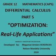 Optimization Real Life Applications Calculus Part 5 Full Video Lesson UPDATED