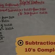 Decimal Subtraction Using 10 S Complement