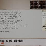 Just The Way You Are Billy Joel Guitar Backing Track With Chords And Lyrics