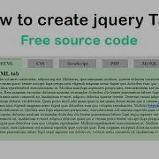 How To Create JQuery Tabs JQuery Tabs Source Code