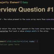 LeetCode 169 Majority Element Step By Step C Solution