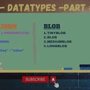 MYSQL Data Type JSON And BLOB Data Type In MYSQL