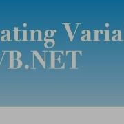 How To Create Variables In VB NET