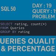 1211 Queries Quality And Percentage SQL 50 LEETCODE STUDY PLAN