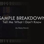 Sample Breakdown Danny Brown Tell Me What I Don T Know