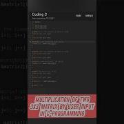 Multiplication Of Two 3X3 Matrix In C Programming Matrix Beginners Coding