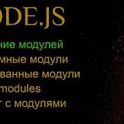 Модули Node Js Создание модулей подключение проект на модулях