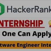 Software Engineer Full Time Intern 6 Months At Hacker Rank