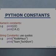 Python Constants 101
