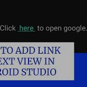 How To Add Link To Text View In Android Studio