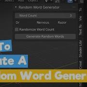 Blender Python Tutorial How To Make A Random Word Generator Learn Python For Beginners