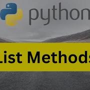 Python Programming Course Video 6 List Methods