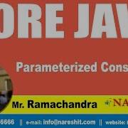 Parameterized Constructor Core Java Tutorial Mr Ramachandra