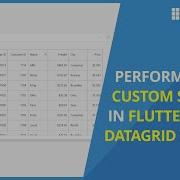 Perform Custom Sorting In Flutter DataGrid Widget