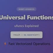 NumPy Universal Functions Ufuncs Explained Fast Vectorized Operations Tutorial