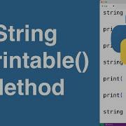 String Isprintable Method Python Tutorial