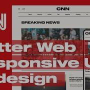 Flutter CNN Clone Mobile And Web Responsive UI Redesign