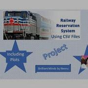 RAILWAY RESERVATION SYSTEM Project In PYTHON Using CSV Files Project In Python IP BCA MCA CBSE