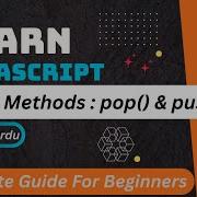 JavaScript Array Pop Push Tutorial In Hindi Urdu