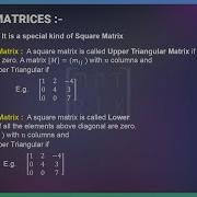 UPPER AND LOWER TRIANGULAR MATRICES