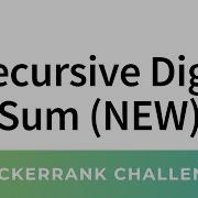 HackerRank Solution Recursive Digit Sum In C New Solution