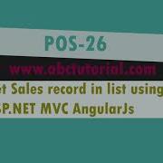 POS 26 Get Json Data Using ASP NET MVC Javascript AngularJS JQUERY