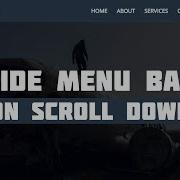 Navigation Menu Bar Using HTML CSS Javascript Hide Navbar On Scroll