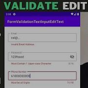 Validate Edit Text Android Studio Kotlin Tutorial Use TextInputEditText In TextInputLayout