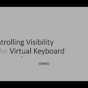 Virtual Keyboard Control TPAC 2020 Breakout Session