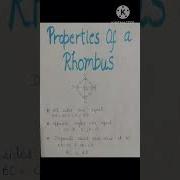Properties Of A Rhombus Maths Concept