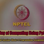 NPTEL The Joy Of Computing Using Python Week 4 Programming Assignment 2 Solution Swayam