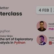 Live Event Become A Data Ninja Master The Art Of Exploratory Data Analysis In Python