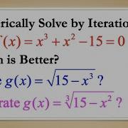 Numerical Analysis Using Function Iteration To Solve Equations
