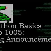 Python Basics Tutorial Big Announcement New Course