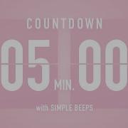 5 Minute Countdown Timer Flip Clock With Simple Beeps