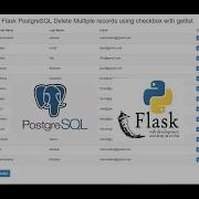 Python Flask PostgreSQL Delete Multiple Records Using Checkbox With Getlist