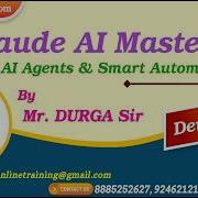 Claude AI Mastery Build AI Agents Smart Automations Tutorials Demo 37 By Mr DURGA Sir