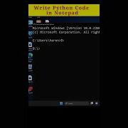 How Run Python Code Writen In Notepad Using Command Prompt Viral Trending Shorts Shortvideo