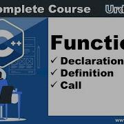 Function Declaration Function Definition Function Call In C Urdu Hindi