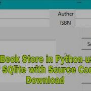 Simple Book Store In Python Using DB Browser SQlite With Source Code Free Download