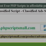 Phpscriptsmall Php Classified Script