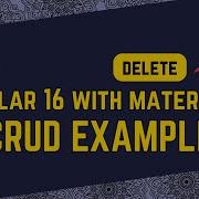 11 Angular 16 CRUD Example Using Material UI Delete Operation Delete Request