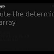 Compute The Determinant Of An Array