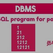 Pattern Print Using For Loop In Plsql Dbms Oracle Tamil Gvspace Dbmstutorialtamil Plsql