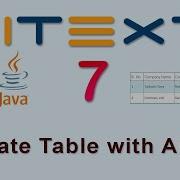 13 Create Table Using Array IText Java