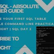 Create Your First Table In SQL Using Oracle CMD Step By Step With Practical Example TechLight Day2