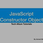JavaScript Constructor Object Constructor Object Using New Keyword