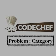 Category Problem Code Chef Daily Coding Problem Java Code